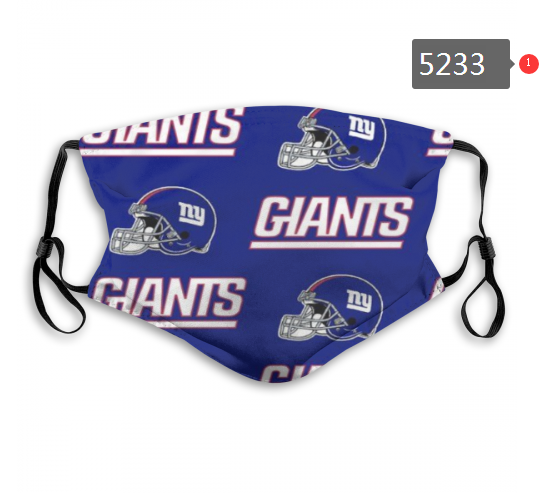 2020 NFL New York Giants #3 Dust mask with filter->nfl dust mask->Sports Accessory